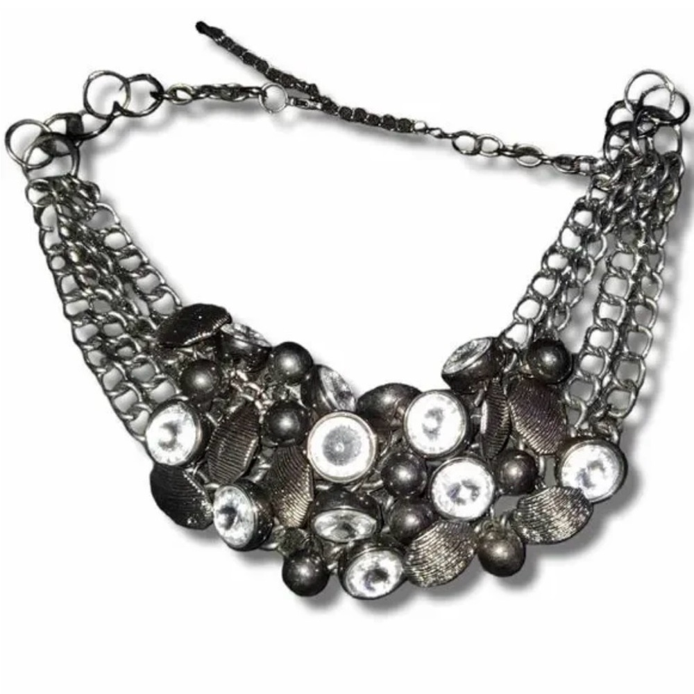 Adornia Cluster Statement Necklace and Earring Set